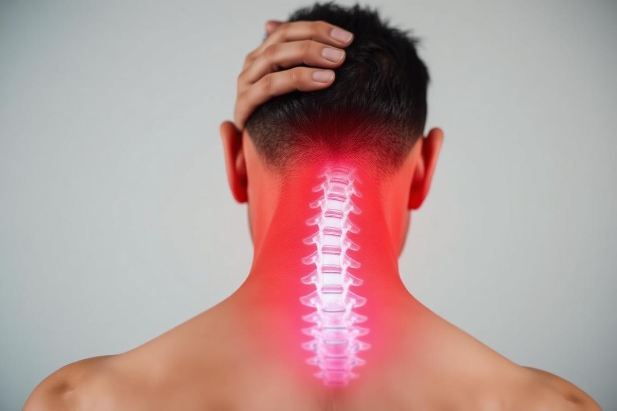 Person with neck discomfort